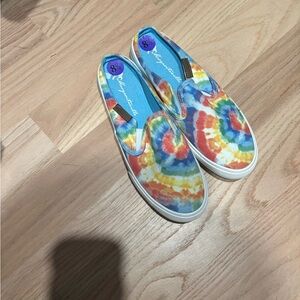 Colorful Tie-Dye Slip-On Sneakers